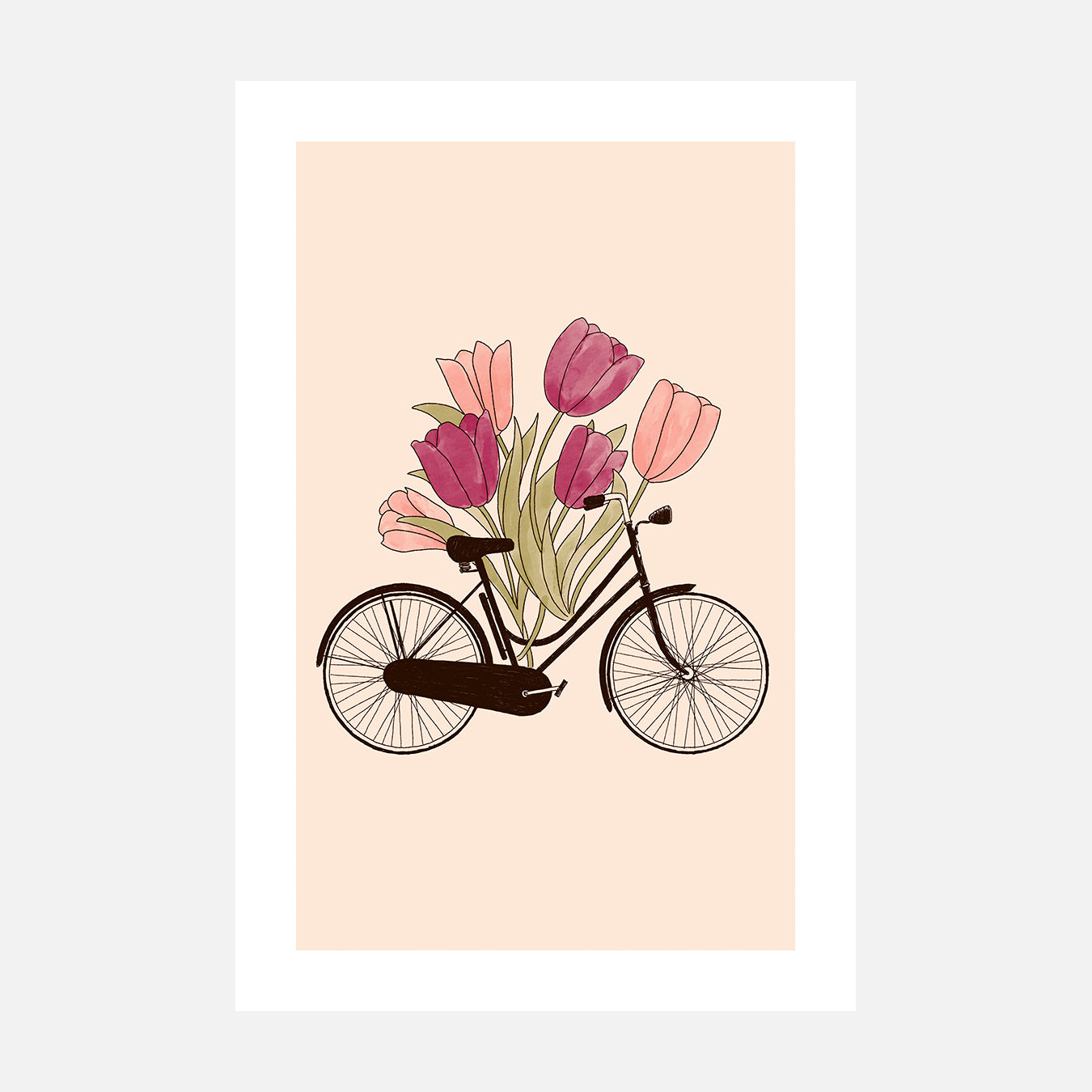 Vélo et fleur : Amsterdam