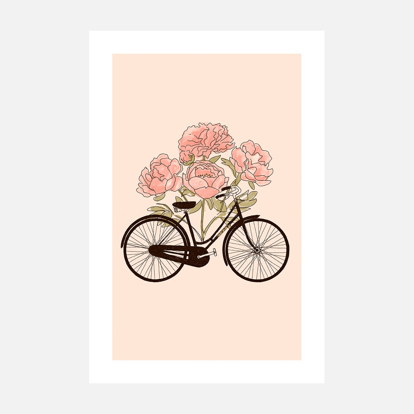 Vélo et fleur : Paris