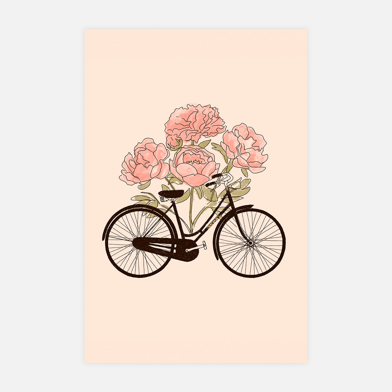 Vélo et fleur : Paris